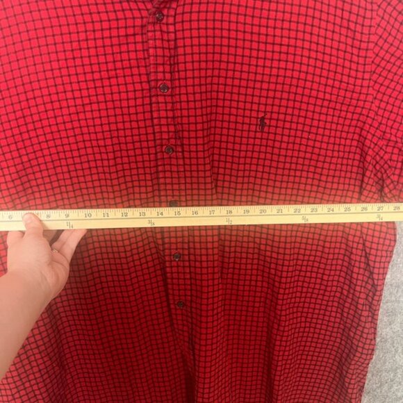 Polo Ralph Lauren Men Size 4XLT Tall Red Button Down Casual Shirt - Picture 3 of 7